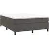 vidaXL Sommier à lattes de lit et matelas Gris foncé 140x190cm Velours