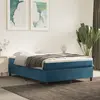vidaXL Sommier à lattes de lit et matelas Bleu foncé 140x190cm Velours