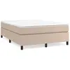 vidaXL Sommier à lattes de lit avec matelas Cappuccino 160x200 cm