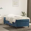 vidaXL Sommier à lattes de lit avec matelas Bleu foncé 90x190 cm