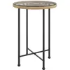 vidaXL Table de salle à manger Ø55 cm Verre trempé et acier