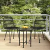 vidaXL Chaises de jardin 2 pcs Noir 48x62x84 cm Résine tressée