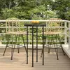 vidaXL Tabourets de bar 2 pcs 45x56x103,5 cm Résine tressée et acier