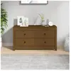vidaXL Armoire latérale Marron Miel 100x40x54 cm Bois de pin massif