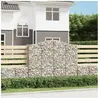 vidaXL Paniers à gabions arqués 2 pcs 200x50x160/180 cm Fer galvanisé