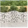 vidaXL Paniers à gabions arqués 2 pcs 200x50x100/120 cm fer galvanisé