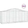 vidaXL Paniers à gabions arqués 13 pcs 200x50x80/100 cm Fer galvanisé