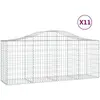 vidaXL Paniers à gabions arqués 11 pcs 200x50x80/100 cm Fer galvanisé