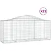 vidaXL Paniers à gabions arqués 25 pcs 200x50x80/100 cm Fer galvanisé