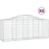 vidaXL Paniers à gabions arqués 6 pcs 200x50x80/100 cm Fer galvanisé