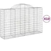vidaXL Paniers à gabions arqués 10 pcs 200x50x120/140 cm Fer galvanisé