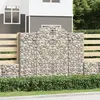 vidaXL Paniers à gabions arqués 11 pcs 200x50x160/180 cm Fer galvanisé