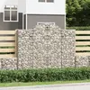 vidaXL Paniers à gabions arqués 14 pcs 200x50x160/180 cm Fer galvanisé