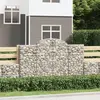 vidaXL Paniers à gabions arqués 40 pcs 200x50x120/140 cm Fer galvanisé