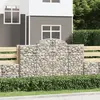 vidaXL Paniers à gabions arqués 50 pcs 200x50x120/140 cm Fer galvanisé