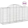 vidaXL Paniers à gabions arqués 14 pcs 200x50x100/120 cm fer galvanisé
