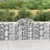 vidaXL Paniers à gabions arqués 2 pcs 200x50x100/120 cm fer galvanisé