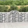 vidaXL Paniers à gabions arqués 4 pcs 200x50x100/120 cm fer galvanisé