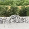 vidaXL Paniers à gabions arqués 2 pcs 200x50x60/80 cm Fer galvanisé