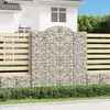 vidaXL Paniers à gabions arqués 8 pcs 200x30x220/240 cm fer galvanisé