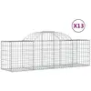 vidaXL Paniers à gabions arqués 13 pcs 200x50x60/80 cm Fer galvanisé
