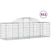 vidaXL Paniers à gabions arqués 11 pcs 200x50x60/80 cm Fer galvanisé