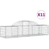 vidaXL Paniers à gabions arqués 11 pcs 200x50x40/60 cm fer galvanisé