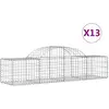 vidaXL Paniers à gabions arqués 13 pcs 200x50x40/60 cm fer galvanisé