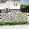 vidaXL Paniers à gabions arqués 9 pcs 400x50x160/180 cm fer galvanisé