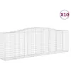 vidaXL Paniers à gabions arqués 10 pcs 400x50x120/140 cm Fer galvanisé