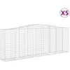 vidaXL Paniers à gabions arqués 5 pcs 400x50x140/160 cm Fer galvanisé