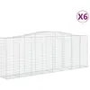 vidaXL Paniers à gabions arqués 6 pcs 400x50x140/160 cm Fer galvanisé