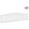 vidaXL Paniers à gabions arqués 7 pcs 400x50x80/100 cm Fer galvanisé