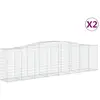 vidaXL Paniers à gabions arqués 2 pcs 400x50x100/120 cm Fer galvanisé