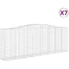 vidaXL Paniers à gabions arqués 7 pcs 400x50x140/160 cm Fer galvanisé