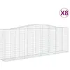 vidaXL Paniers à gabions arqués 8 pcs 400x50x140/160 cm Fer galvanisé