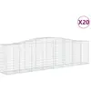 vidaXL Paniers à gabions arqués 20 pcs 400x50x100/120 cm Fer galvanisé