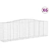 vidaXL Paniers à gabions arqués 6 pcs 400x50x120/140 cm Fer galvanisé
