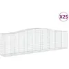 vidaXL Paniers à gabions arqués 25 pcs 400x50x100/120 cm Fer galvanisé