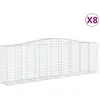 vidaXL Paniers à gabions arqués 8 pcs 400x50x120/140 cm Fer galvanisé