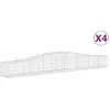 vidaXL Paniers à gabions arqués 4 pcs 400x50x40/60 cm Fer galvanisé