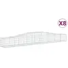 vidaXL Paniers à gabions arqués 8 pcs 400x50x40/60 cm Fer galvanisé
