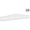 vidaXL Paniers à gabions arqués 9 pcs 400x50x40/60 cm Fer galvanisé