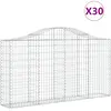 vidaXL Paniers à gabions arqués 30 pcs 200x30x100/120 cm Fer galvanisé