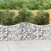 vidaXL Paniers à gabions arqués 11 pcs 200x30x80/100 cm Fer galvanisé