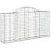 vidaXL Paniers à gabions arqués 2 pcs 200x30x100/120 cm Fer galvanisé