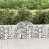 vidaXL Paniers à gabions arqués 11 pcs 200x30x80/100 cm Fer galvanisé
