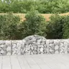 vidaXL Paniers à gabions arqués 25 pcs 200x30x60/80 cm Fer galvanisé