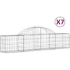 vidaXL Paniers à gabions arqués 7 pcs 200x30x40/60 cm Fer galvanisé