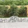 vidaXL Paniers à gabions arqués 9 pcs 200x30x40/60 cm Fer galvanisé